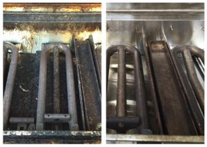 Professional grill degreasing